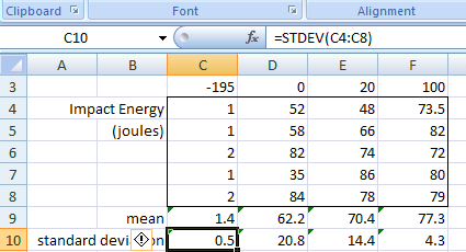 how to calculate standard error in excel