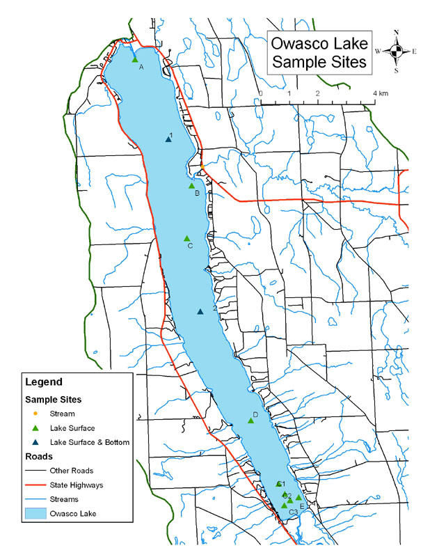 Owasco Lake Fishing Map Finger Lakes - Owasco Limnology