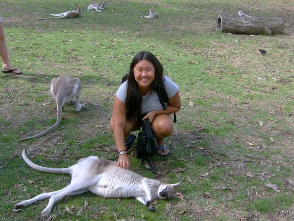 Alyssa and a Wallaby