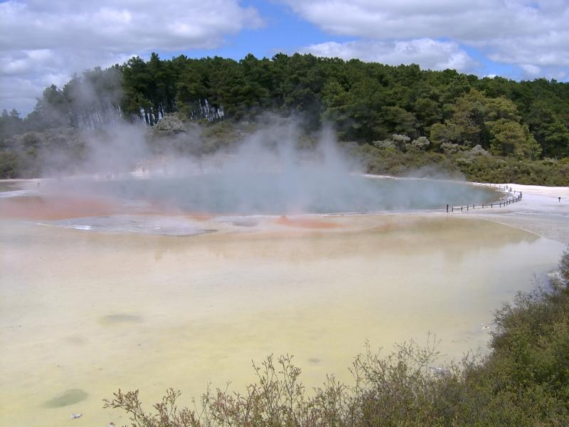  Steaming geothermal hot pool