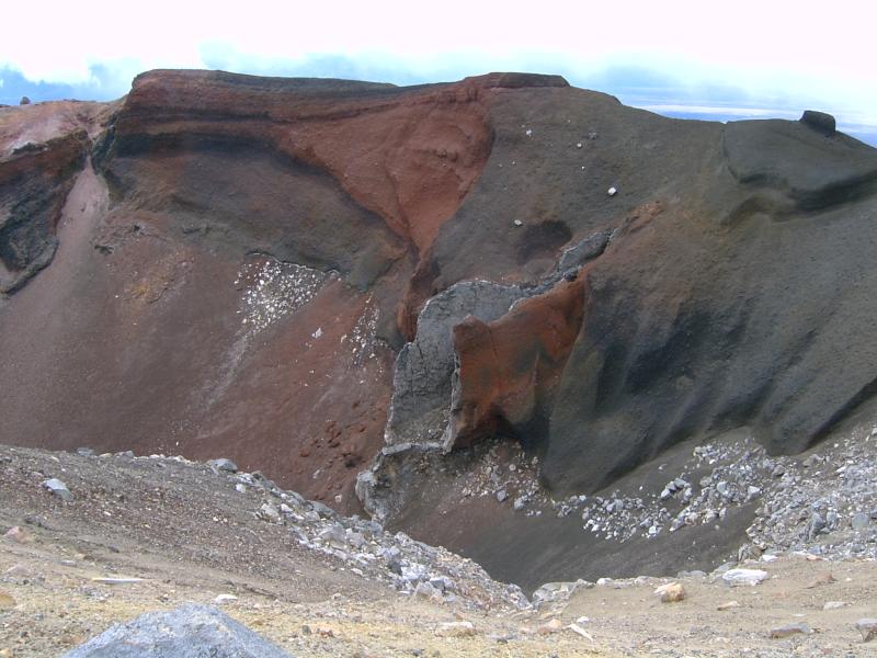  View into red crater