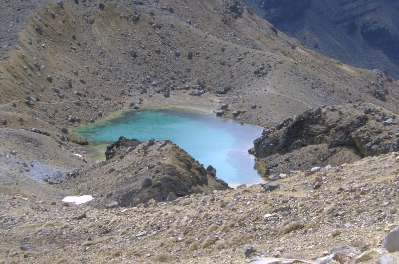  Lake in bottom of steep-sided blast cone