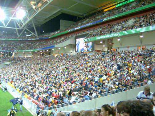 Crowds in stands