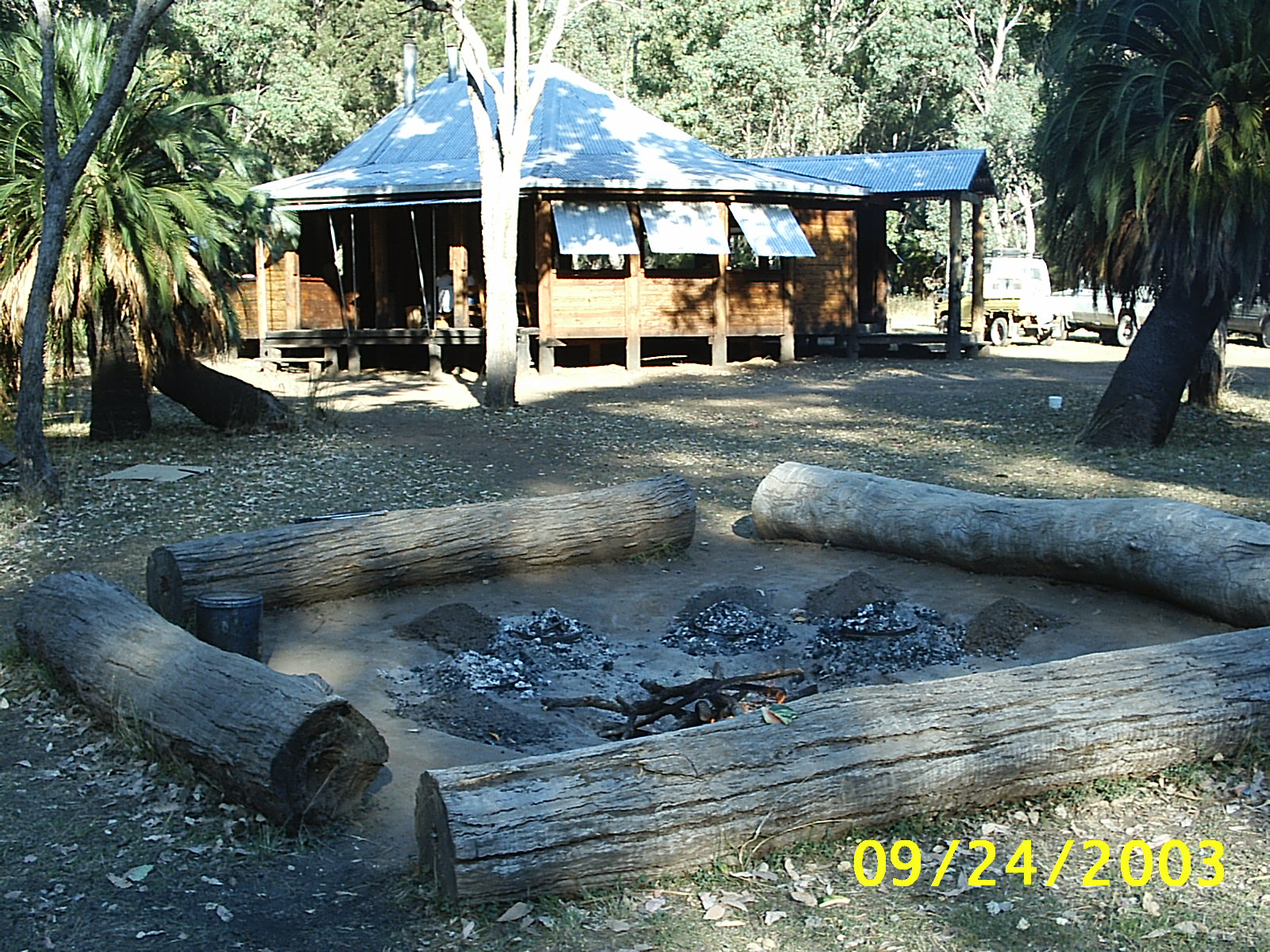 Firepit and dining hall