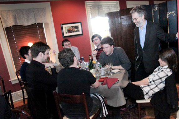 Debaters dining inside Cobblestone