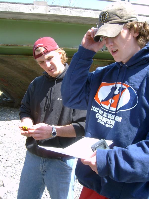 students look at data sheet