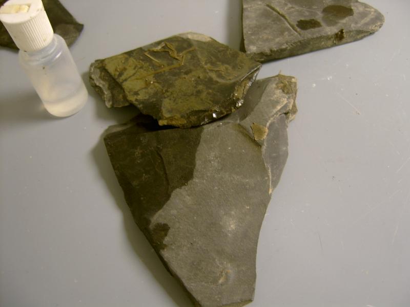 Shale samples in lab