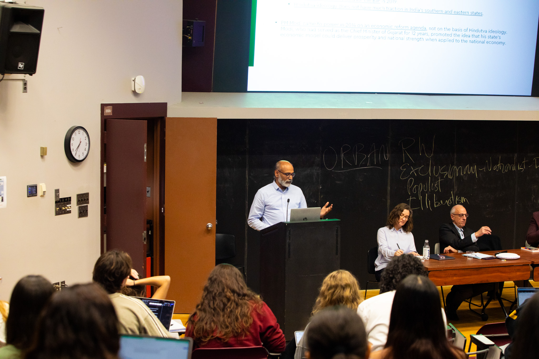 Vikash Yadav delivering a public lecture